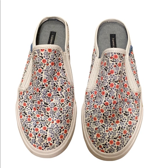 Tommy Hilfiger Women’s Floral Canvas Espadrilles Mules Slip On 7.5M - Picture 2 of 7